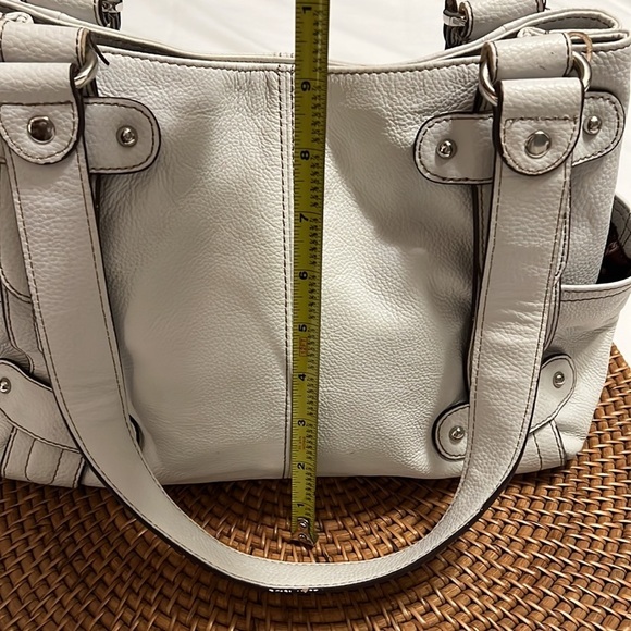 Tiganello Taupe Color Leather Satchel - Picture 6 of 11